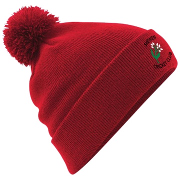 Original Pom Pom Beanie : Red